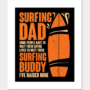 Surfing Dad Surfer Father Gift Posters and Art